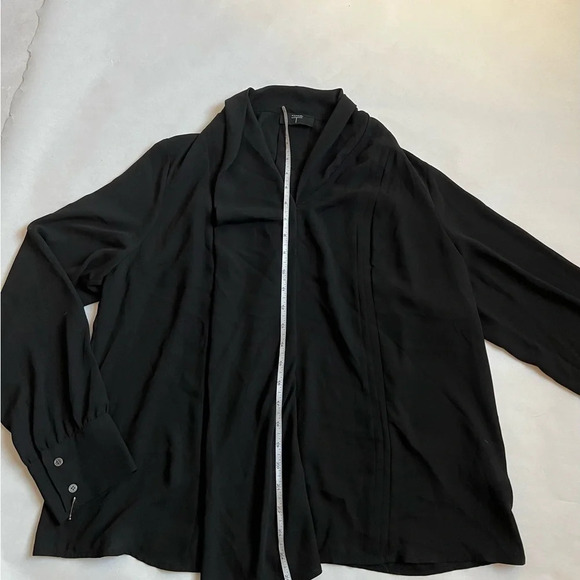 Tahari Black Women’s Extra Large XL Top  Blouse AUTHENTIC NWT V- neck - Picture 7 of 9